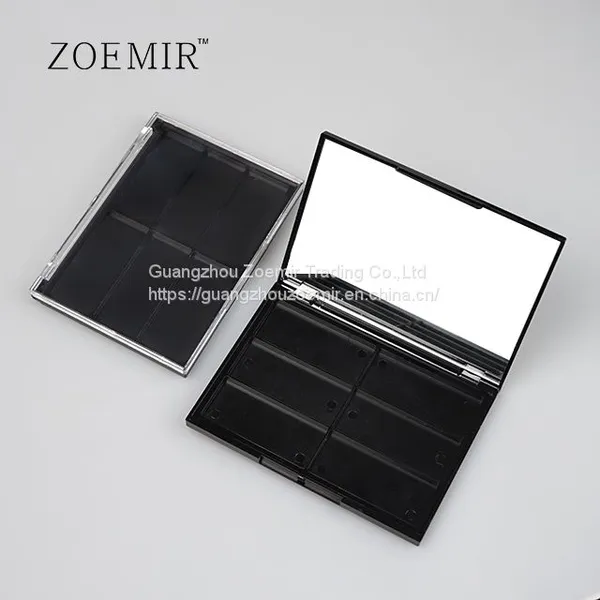 Cosmetic Packaging Vendor Square 6 Colors Lip Palette With Mirror photo-5