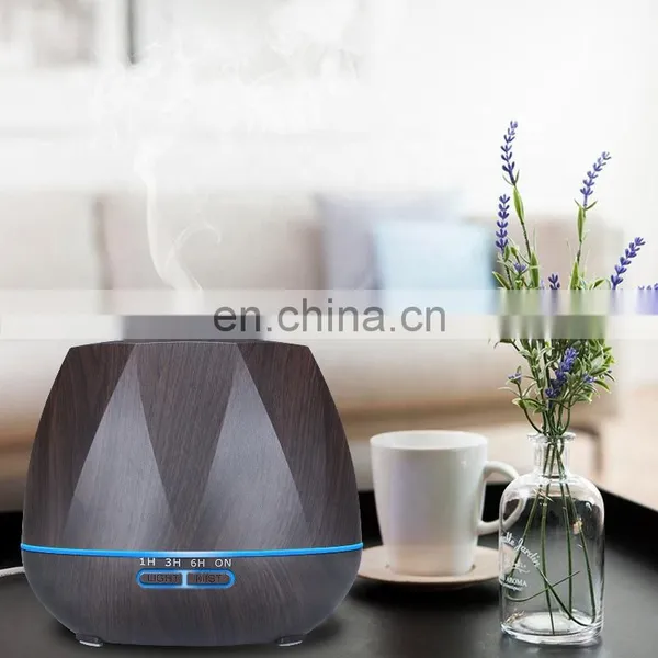 2021 Ultrasonic Wood Grain Air Humidifier With Remote Control photo-3