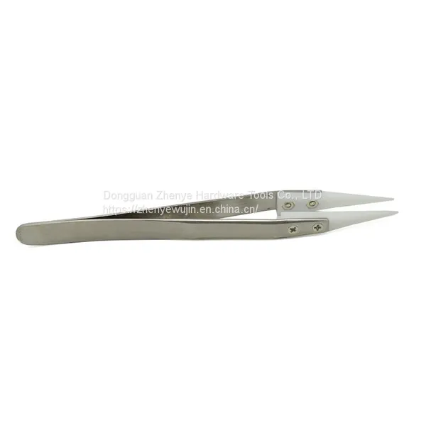 Ceramic Interchangeable Tweezers High Temperature and Anti-static Stainless Steel Flying Wire Tweezers High Precision Elbow photo-2