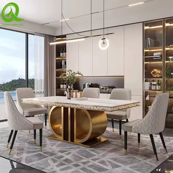 Dining Room Furniture Metal Luxury Banquet Wedding Hotel Restaurant Tables Modern Dining Tables for Events photo-3