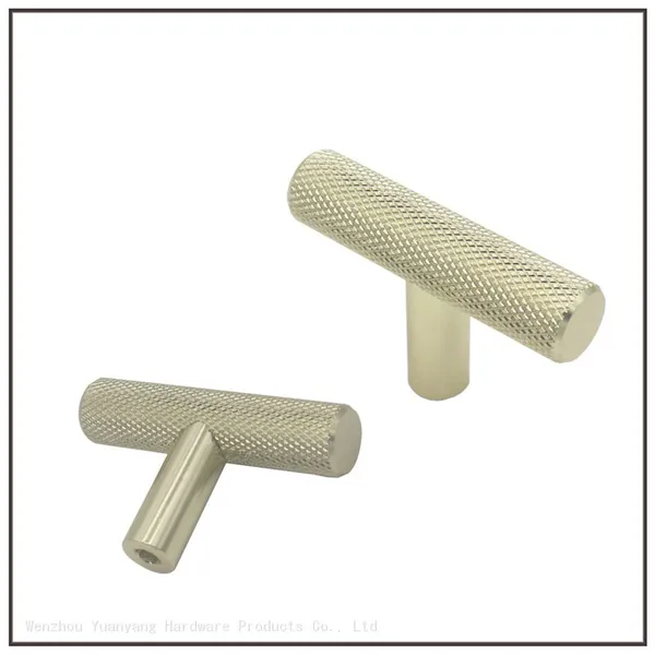 Knurled Textured Wardrobe K Gold Solid Kitchen Cabinet Drawer Door Pulls Knobs Furniture Handle photo-3