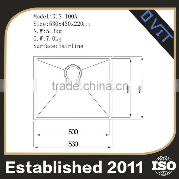 Hot Quality Round Edge Stainless Steel Corner Hand Basin Sink photo-2