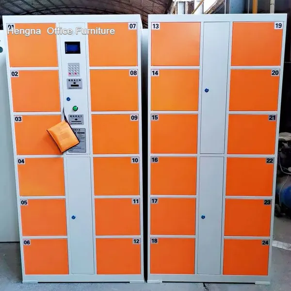 China Factory Hengna Direct Smart Locker System for Sale  | Keyless Entry Barcode & Card Cabinet for Global Commercial Use