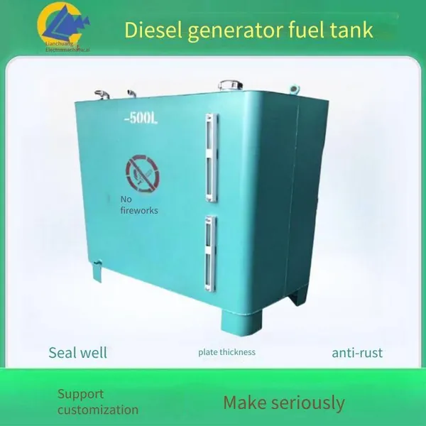 800l carbon steel diesel generator fuel tank, 500l split rectangular diesel tank, customizable large-capacity oil tank