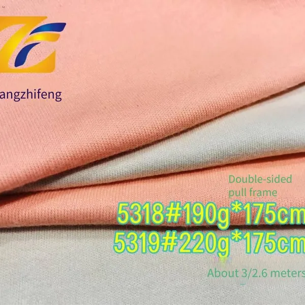 Guangzhifeng 5318# Double-sided Stretch Fabric, 190g/220g * 175cm, Cotton-nylon Double-sided Fabric With Smooth Surface, Clear Texture, Delicate Texture, Smooth Handfeel, Moisture Absorbing, Breathable and Skin-friendly photo-2