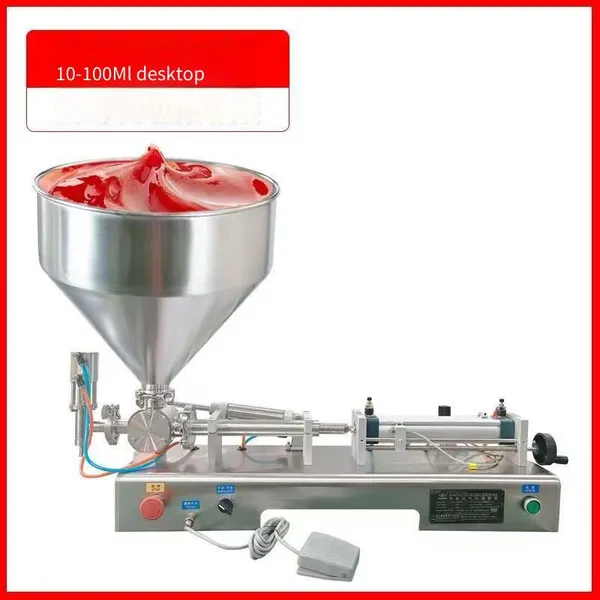 Dg-100 Pneumatic Paste Quantitative Filling Machine, Semi-automatic Small-scale Sesame Oil and Sesame Paste Filling and Sub-packing Machine, in Stock photo-2