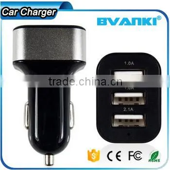 8 Years Experience 2016 New Premium 5V 2..1A Smart IQ Fast Charge 3 USB Port Car Charger Made in China photo-2
