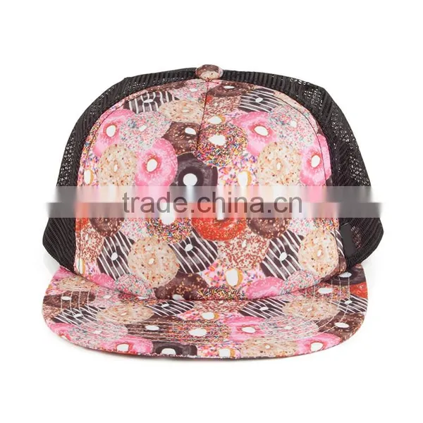 Best Selling Colorful Trucker Mesh Cap With Custom Printed Pattern photo-2