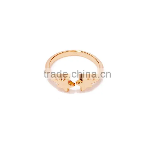 Exquisite Ladies Jewelry Women Accessories 2 Stars Right Hand Ring New