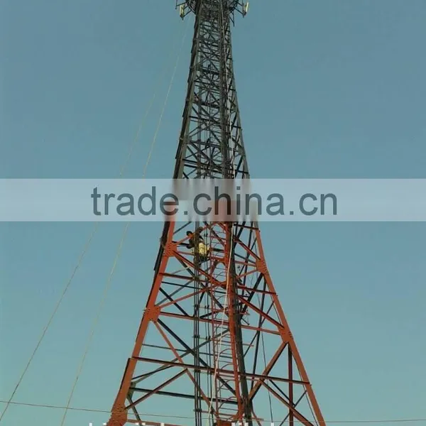 30m Hot Dip Galvanized Steel Tower Pole , Telecom Pole for Radio Signal tv Antenna photo-3