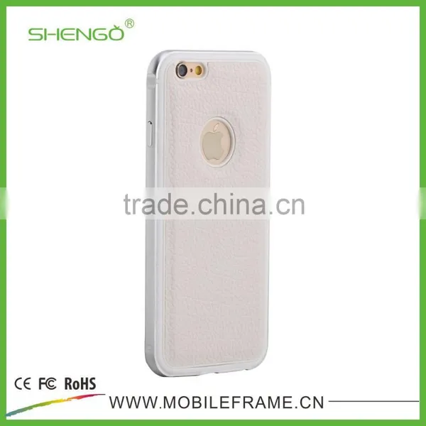 TPU Mobile Phone Case With Leather Back Over For IPhone photo-5