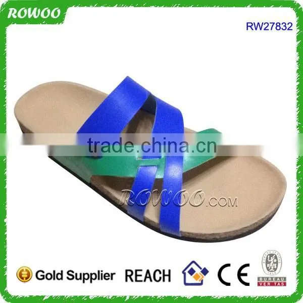 Latest New Collection White PU Cork Slippers for Men photo-3