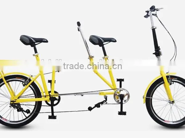 20 Inch Folding Tandem Bike / Single Speed Tandem Bicycle photo-3