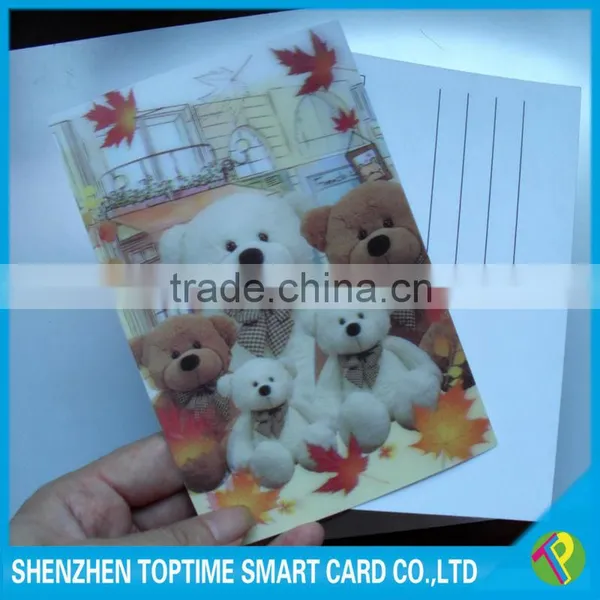 100lpi Flipping 3D Pop up Lenticular Post Card for Festival photo-3