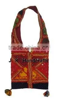 Ethnic Shoulder HandBag Indian Hand Embroidered Shoulder Bag