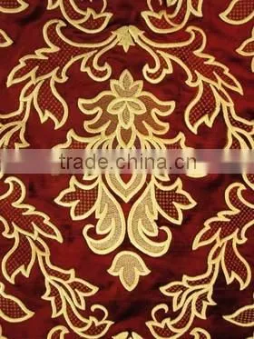 RAYON SLUB EMBROIDERED FABRIC FOR CURTAIN AND SOFA photo-5