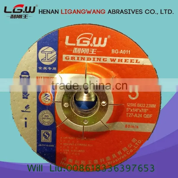 394 LIGANGWANG T27 Depressed Center GRINDING WHEEL FOR METAL OR STAINLESS STEEL photo-4