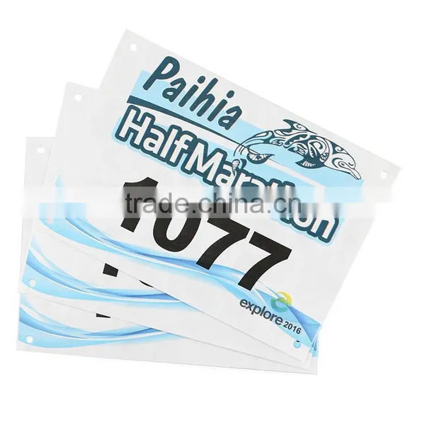 1-1000 Custom Logo For Running Event Printable Sport Tyvek Marathon Race Numbers Quality Choice photo-4