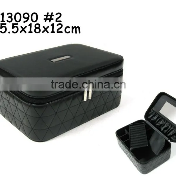 PU Leather With Mirror Handle Jewelry Box photo-6