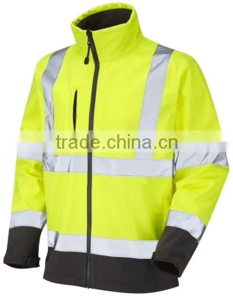 Hi Vis Men's Reflective Waterproof and Breathable Softshell Jacket
