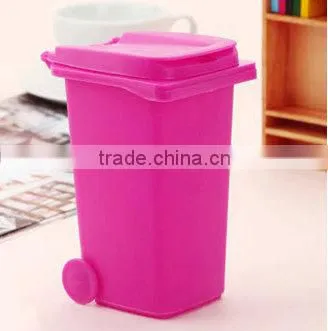 HOT Fancy Desktop Mini Plastic Children Trash Can photo-4