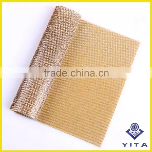 Popular 24cm*40cm Hot Fix Crystal Rhinestone Mesh Sheet for Evening Dress photo-3