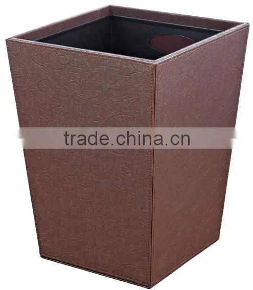 Leatherette Trash Can and Recycling Indoor Waste Bin photo-5