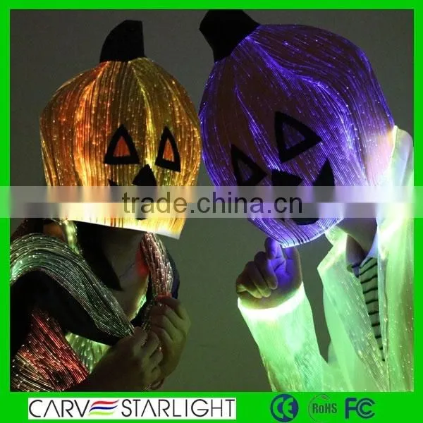 Light up Hallloween Pumpkin Hat Luminous Newborn Pumpkin Hat for Halloween Decoration