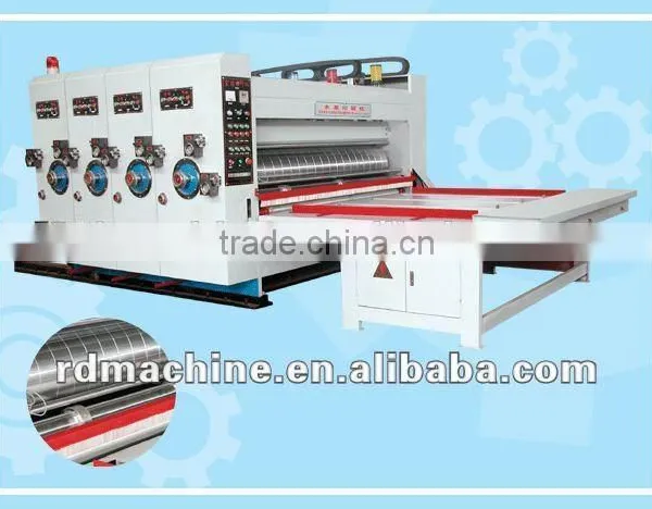 [RD-SA1200-3000-3]Semi Automatic Chain Feeding 3 Color Corrugated Carton Flexo Printing Slotting Die Cutting Machine photo-2