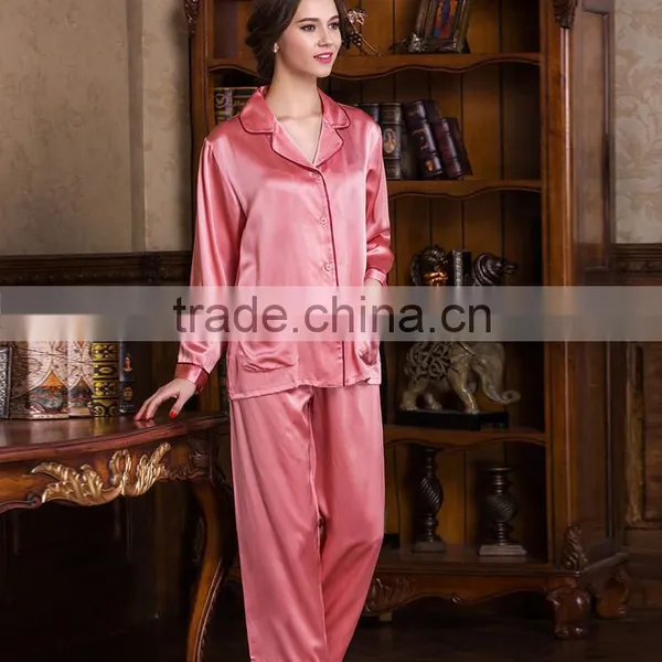 100% Silk Pajama With Pink Color, 16mm Crepe photo-2