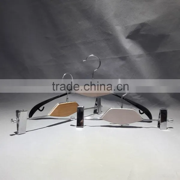 Multifunctional PVC Material Wooden Clothes Hanger Metal Hanger Supplier's Choice