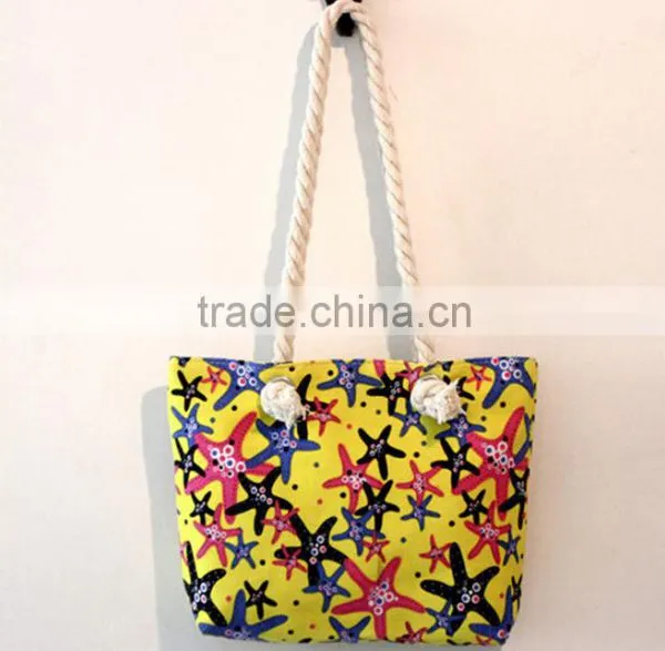 2016 Cotton Canvas Waterproof Canvas Beach Bag photo-6