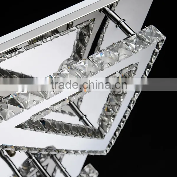 Square Stainless Steel Crystal Ceiling Light SMD5730 220V Crystal Ceiling Decoration Light photo-4