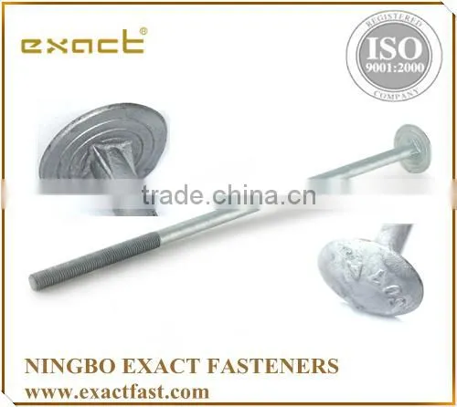 Manufacturer Supply Carbon Steel A307 Standard Grade 2 Hot Dipped Galvanized Timber Bolt/round Head Mushroom Bolt photo-2