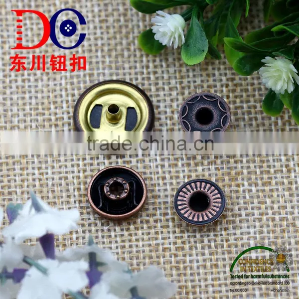 Alphabet Brass Button 4 Part Snap Button,Snap Fastener for Clothing photo-5