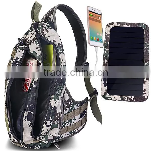 Camouflage Solar Panel Hiking Bag photo-6