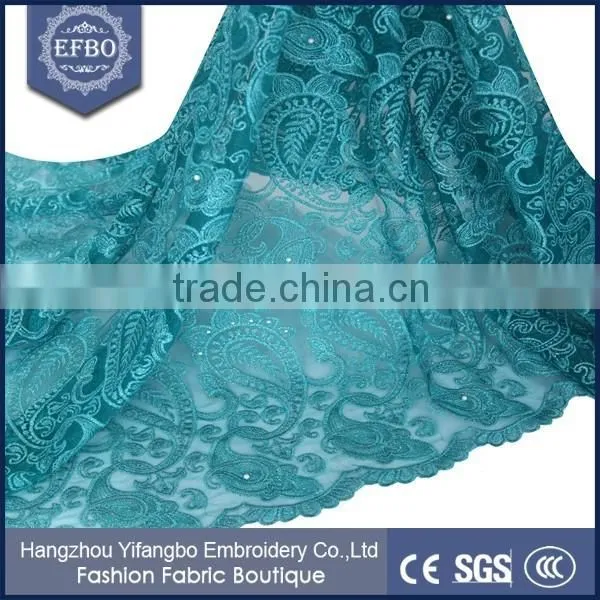 Top Selling Tulle Lace Fabric Embroidery/high Quality African Net Lace Fabric for Dress photo-5