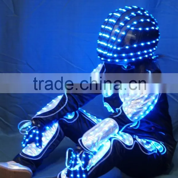 DMX512 Controlled Men's Tron Dance LED Robot Jumpsuits photo-4