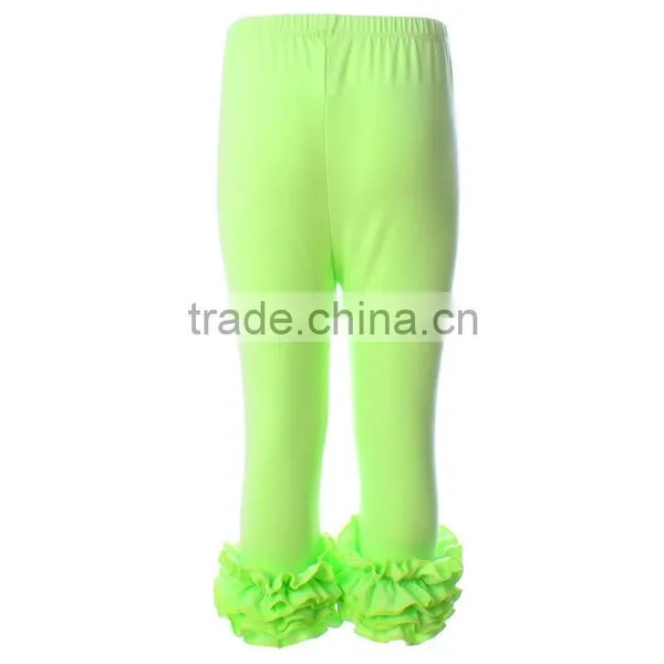 Hot Sale Icing Style Baby Clothes Boutique Little Girls Ruffle Capri Pants photo-2
