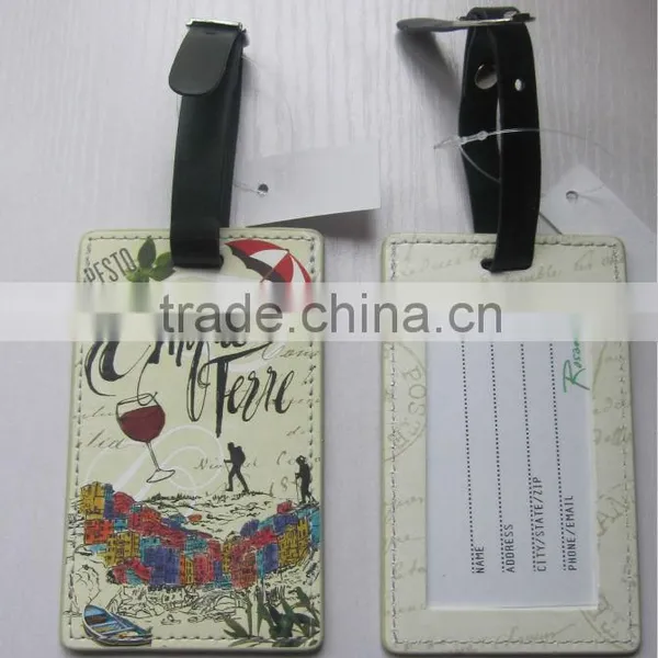 Promotional Travel Durable Cool PVC/PU/Real Leather Luggage Tag photo-2