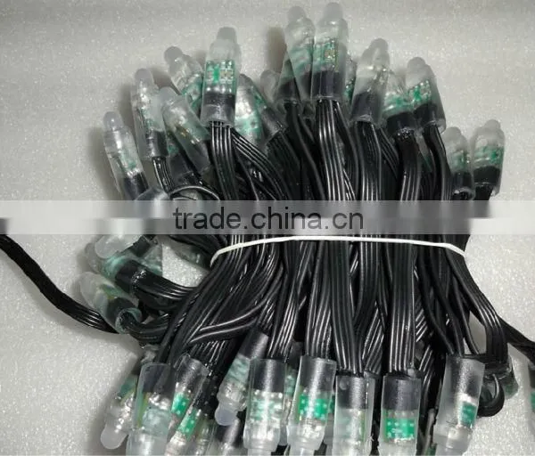 BLACK Wire IP68 DC12V Input 12mm Through-hole LED RGB Dump Node;100pcs a String photo-3