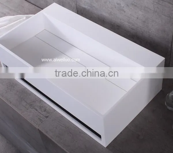 2016 New Design Resin Basin,Wash Basin Sinks, Solid Stone Resin Wash Basin, Wall Hung Wash Basin photo-4