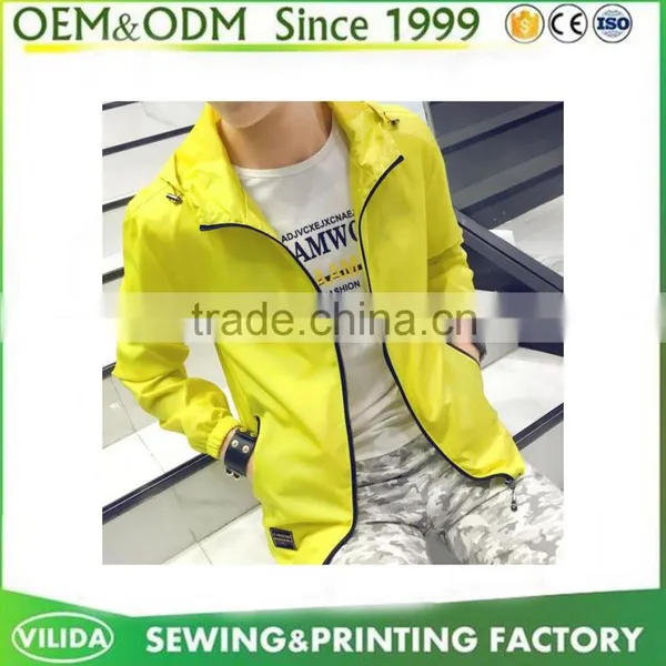 Manufacture 2016 Fashion Windbreaker Sports Jacket Custom Running Softshell Jacket OEM photo-3