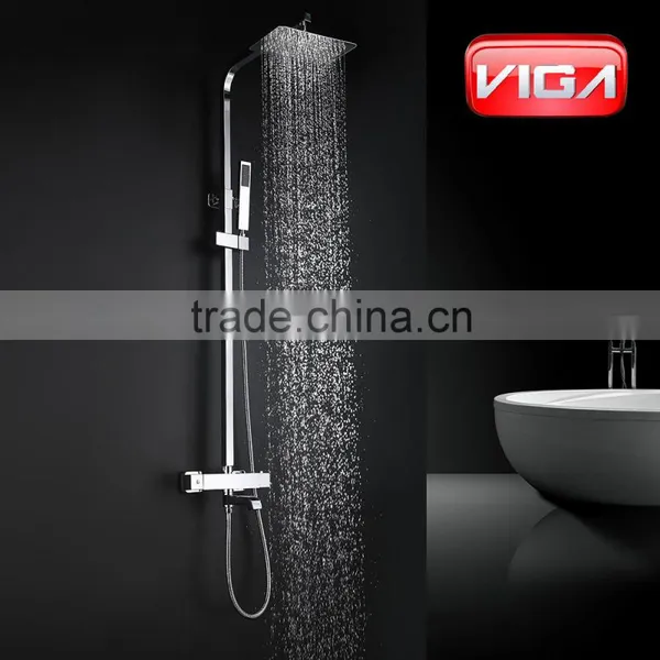 Thermostatic Bathroom Shower Set Round Shower Column European Shower Faucet