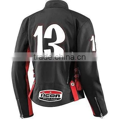 New Icon Hella Crossbone Women Racing Fashion Leather Jacket photo-2