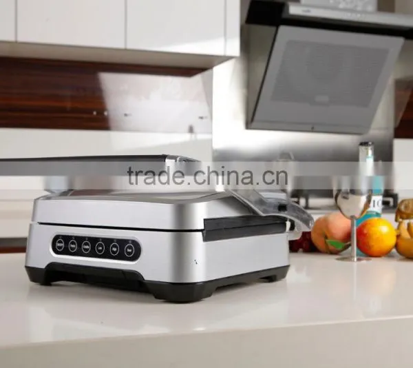 Non-stick Electric Stainless Steel Panini Press Sandwich Maker photo-3