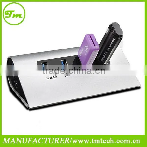 New Portable Aluminum 4 Ports USB 3.0 Hub For Macbook Pro Air Mac IMac Mini