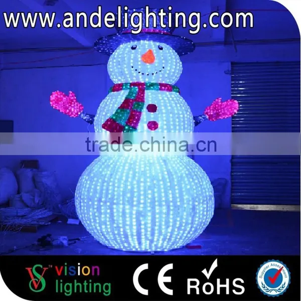 Outdoor Winter Motif Sculpture Light Led Snowman Light photo-2