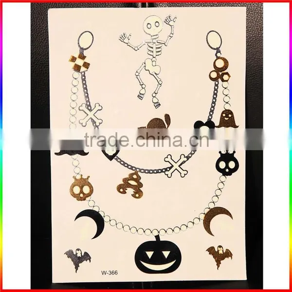 Halloween Party Glow in the Dark Body Tattoo Sticker photo-2