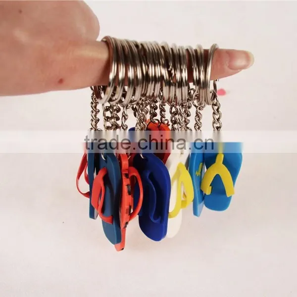 Cute Colorful Slipper Soft Pvc Keychain Cartoon Pvc Rubber Key Chain photo-3